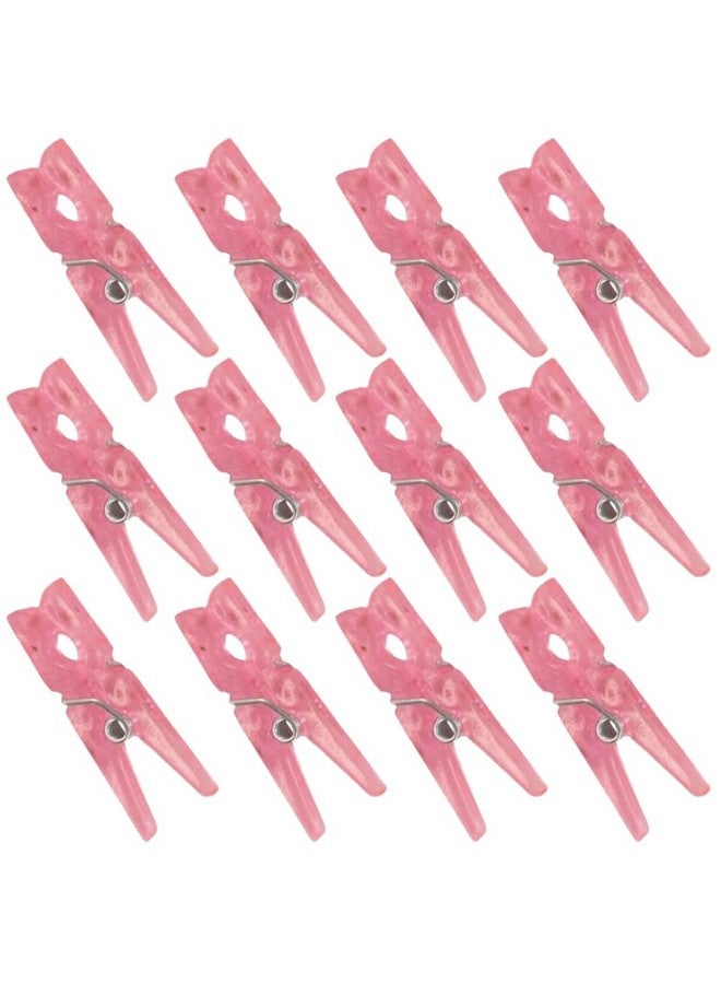 Unique Baby Pink Plastic Clothespin Favors - 12 Pieces, 1.25'' - Adorable Party Decorations for Baby Showers and Gender Reveals - Image 1