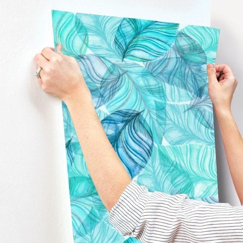 PAPER PLANE DESIGN Wallpaper Self Adhesive Wall Sticker Matte Water Proof- Botanical Leaves Theme (16 INCH X 90 INCH X 1 Roll) (10 Sq. Feet) - Image 3