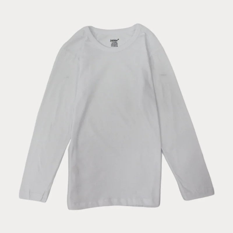 Junior White Long-Sleeved Undershirt - Image 1