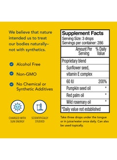 North American Herb & Spice Purelye 1 Fl. Oz. Antioxidant Healthy Skin Healing Soyfree Vitamin E Complex From Sunflower Seeds Pumpkin Seeds & African Red Palm Oil Nongmo 286 Servings  - Image 5