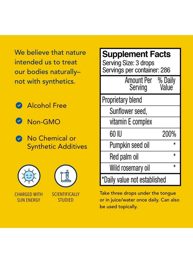 North American Herb & Spice Purelye 1 Fl. Oz. Antioxidant Healthy Skin Healing Soyfree Vitamin E Complex From Sunflower Seeds Pumpkin Seeds & African Red Palm Oil Nongmo 286 Servings - Image 5