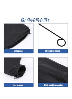 Excefore Miter Saw Dust Bag, 2 Pack Table Saw Dust Collect Bag, with Zipper and Wired Adjustable Stand Dust Bag for Belt Sander Parts Diagonal Saw Miter Saw Accessories  - Image 4