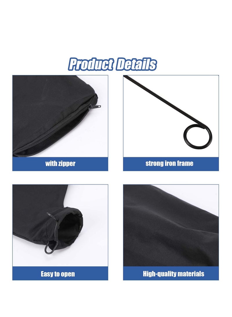 Excefore Miter Saw Dust Bag, 2 Pack Table Saw Dust Collect Bag, with Zipper and Wired Adjustable Stand Dust Bag for Belt Sander Parts Diagonal Saw Miter Saw Accessories  - Image 4