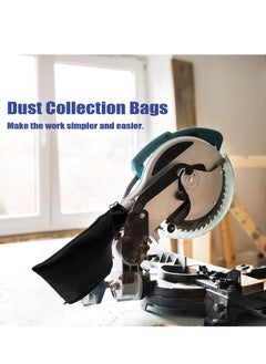 Excefore Miter Saw Dust Bag, 2 Pack Table Saw Dust Collect Bag, with Zipper and Wired Adjustable Stand Dust Bag for Belt Sander Parts Diagonal Saw Miter Saw Accessories  - Image 5