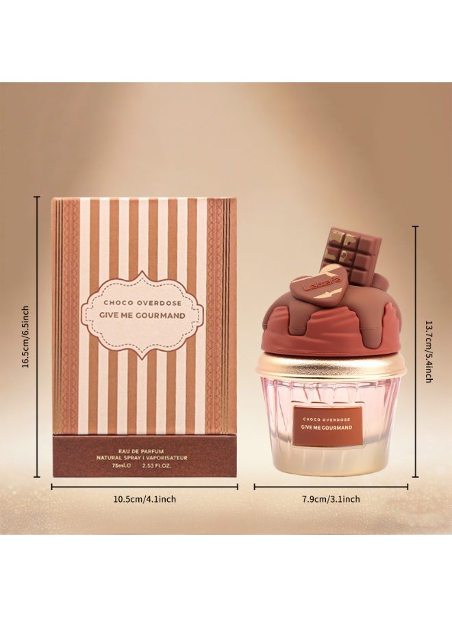 Beautiful Chocolate Perfume For Women, Rich Cocoa Vanilla Gourmand Long Lasting Fragrance Eau de Parfum Gift for her 75mL - Image 2