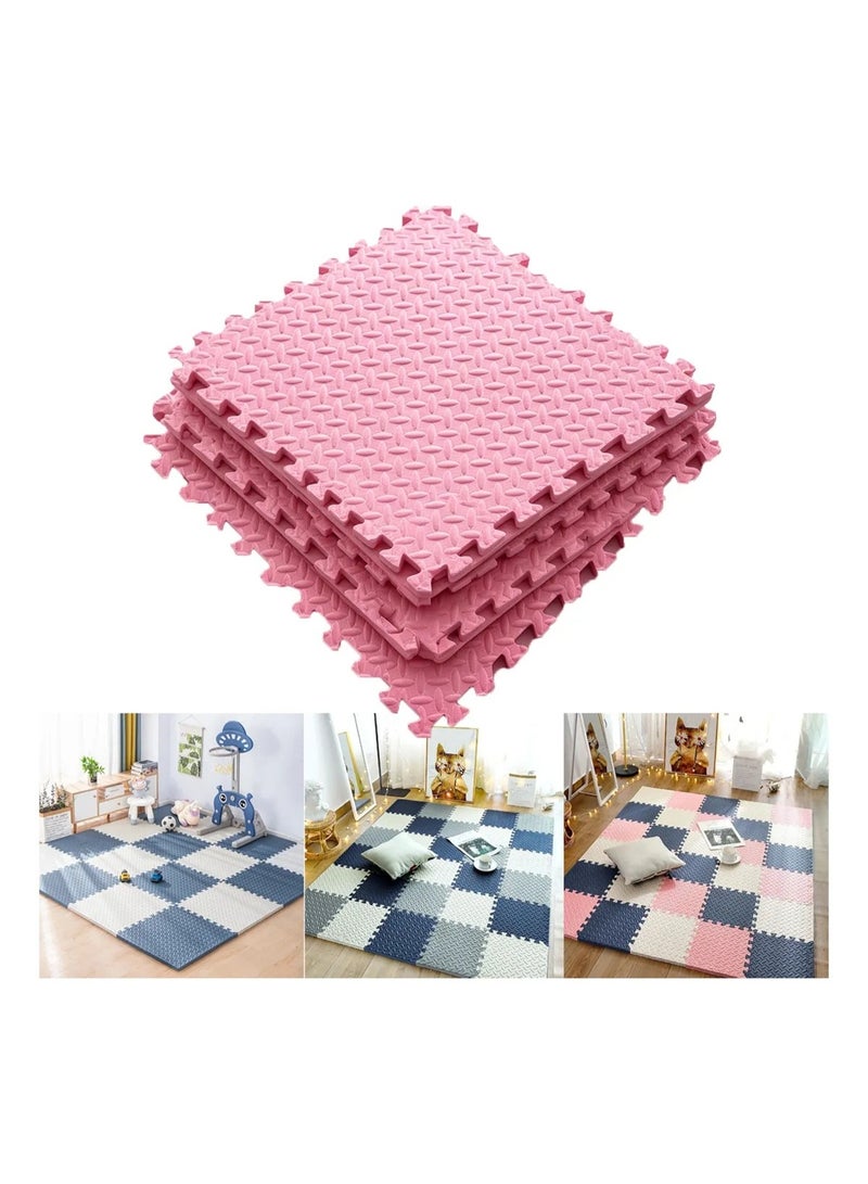 بساط لعب أطفال من الفوم 12 قطعة، بلاط أرضيات متشابك على شكل أحجية، 30x30x1 سم - Image 1
