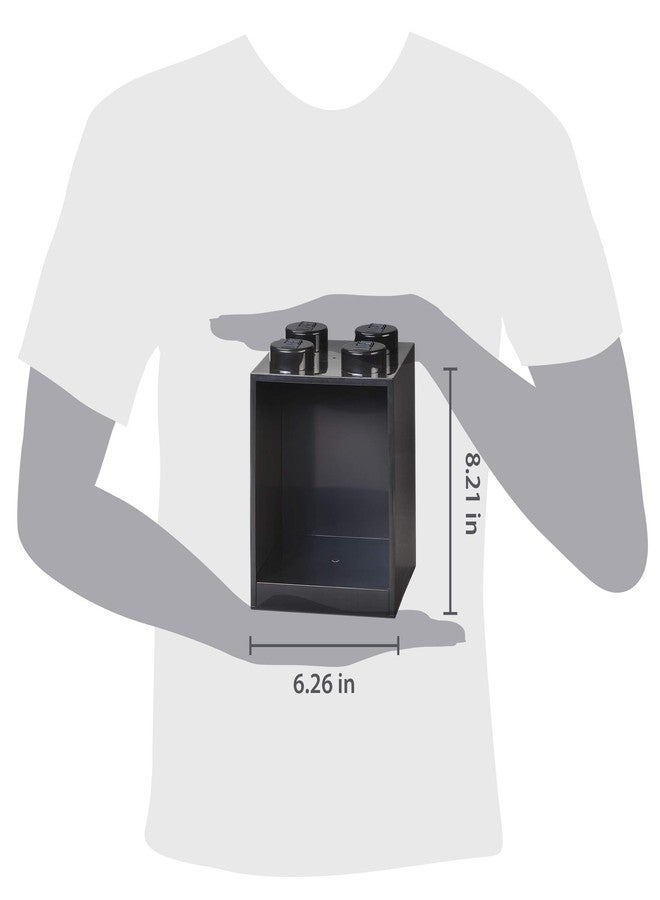 Room Copenhagen Lego Brick Shelf, 4 Stud, Black - Image 4