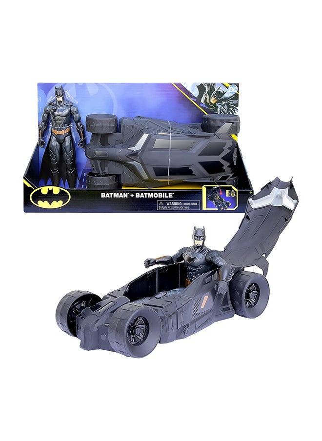 SPIN MASTER - Dc Comics Batman Batmobile Pack + Batman 30 Cm Batmobile Vehicle And 30 Cm Articulated Figure – Children'S Toy 4 Years And Above - Image 1