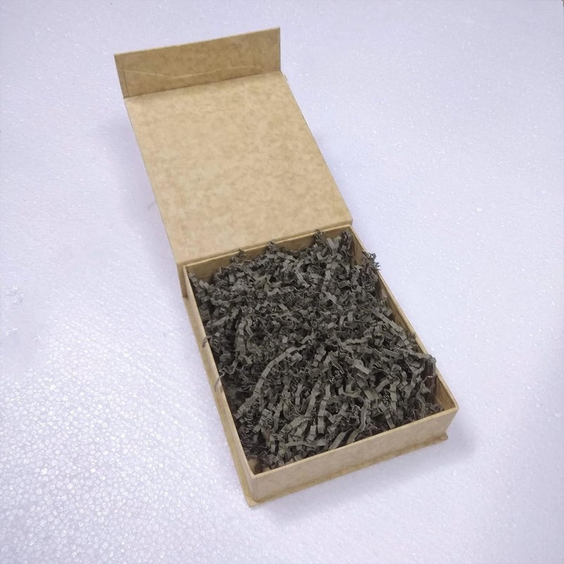 Huefiller Huefiller Shredded Paper for Packaging Used as Box Filler Paper Filler Paper Grass Grey 250 Grams - Image 2