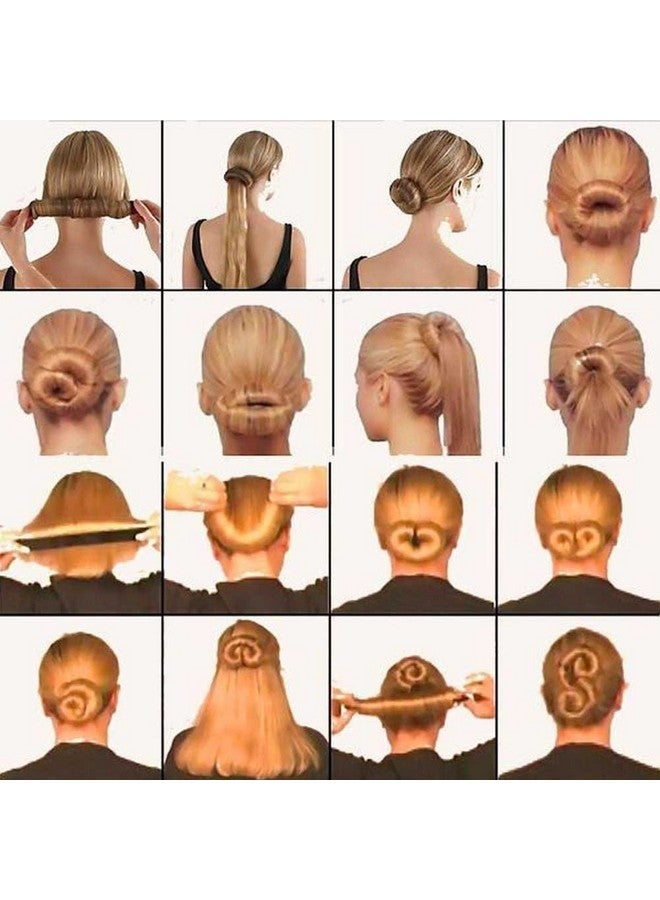 Diversa Hair Bun Maker Set, 21.5 x 2.5 cm, 3 Pieces, Flexible Metal with Synthetic Hair Cover, for Ballet, Dance, Work - Image 2