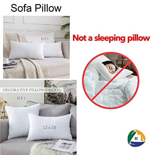 HFI Urban Arts Premium Polyester Cushion Fillers - Pack of 5 Pcs | 12 x 18 Inches | White - Image 4