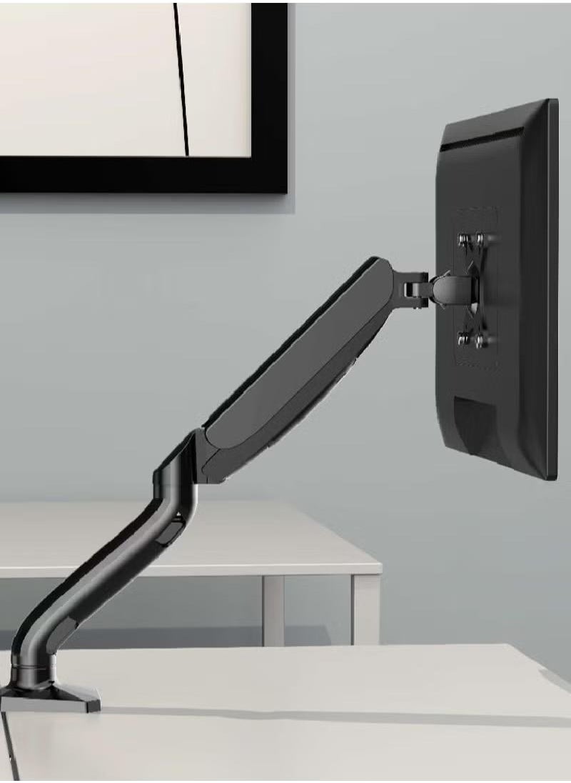 XiuWoo - Full Motion Single Monitor Arm Mount Tilt Swivel for 17 to 30 inch Screens with Desk C-clamp - Image 1