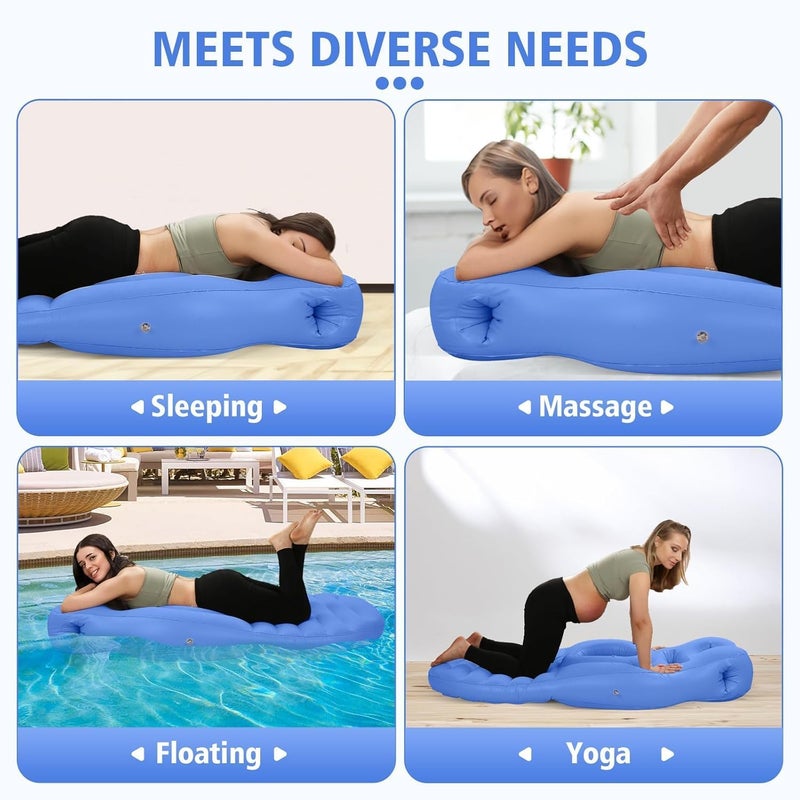 Ankila Inflatable Pregnancy Pillow, Full Body Maternity Airbed/Float with Hole for Tummy, The Best Pregnancy Pillow for Sleeping Prone, Maternity Pillow and Pregnancy Must Haves (Blue) - Image 5