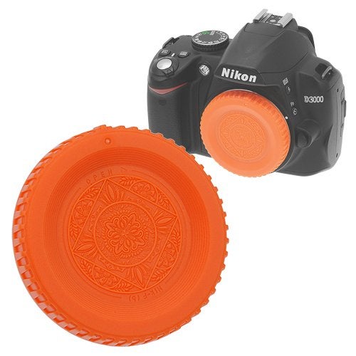 Fotodiox Orange Designer Body Cap Compatible with Nikon F-Mount Cameras - Image 1