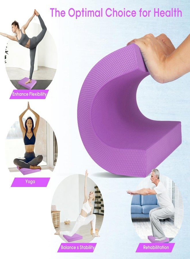 MBKHFLL Exercise Balance Pad，Balance Foam Mat for Physical Therapy Equipment & Strength Stability Training, Slip Resistant Foam Mat for Yoga, Pilates, Meditation，Gardening knee pads (Purple) - Image 4