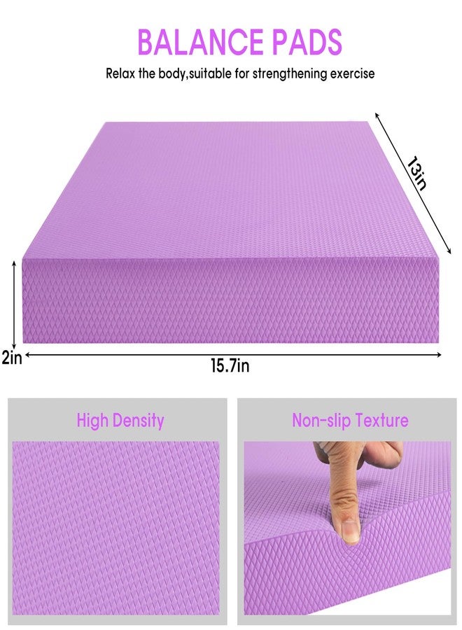 MBKHFLL Exercise Balance Pad，Balance Foam Mat for Physical Therapy Equipment & Strength Stability Training, Slip Resistant Foam Mat for Yoga, Pilates, Meditation，Gardening knee pads (Purple) - Image 2
