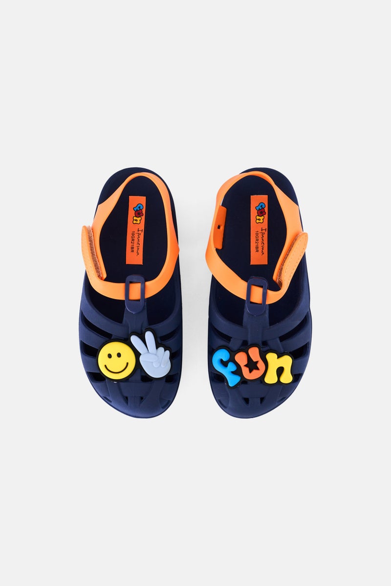 Ipanema Kids Girl Velcro Closure Sandal, Navy  - Image 3