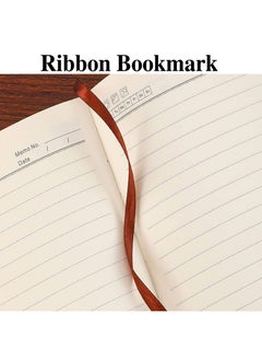 ZERIFAM Notebook Journal, A5 Buckle Leather Ruled Notebooks 360 Pages Diary 100gsm Thick Paper Hardcover Notebook with Pocket for Work Men Woman, for Business Writing, Note Taking, School Office  - Image 2