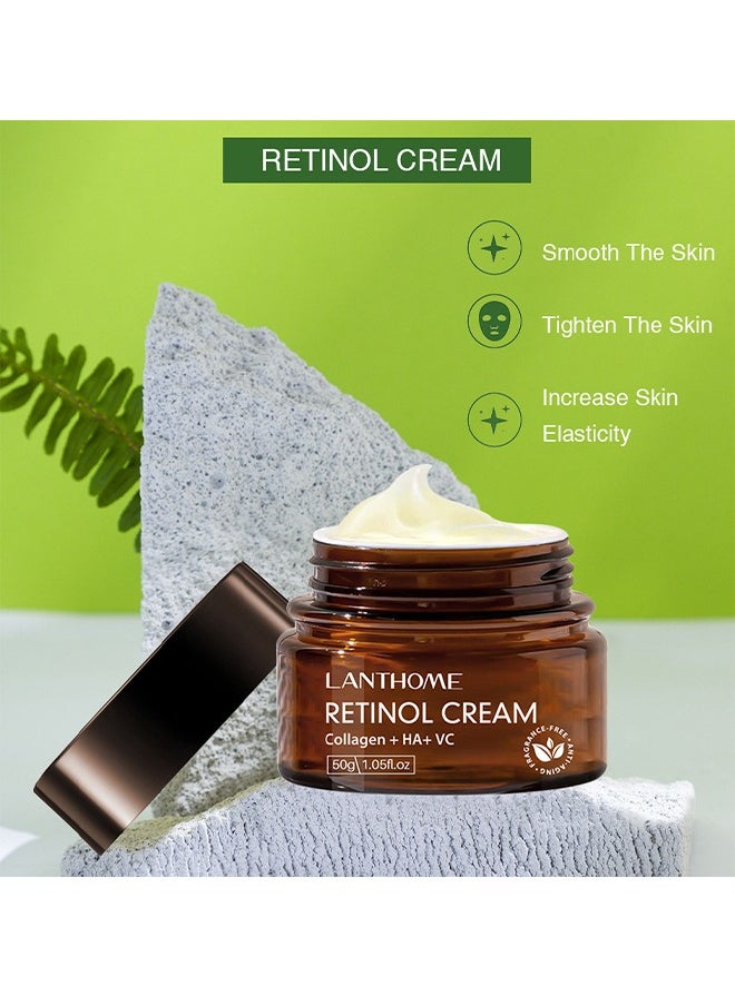Lanthome Retinol Cream-Reduce Fine Lines & Wrinkles,Collagen +Ha +Vc Retinol Firming Cream 50ml  - Image 4