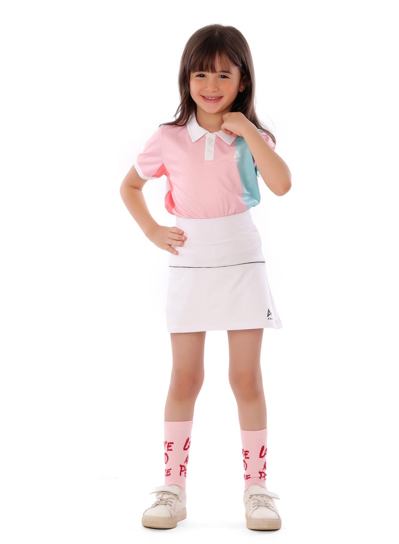ANJA Girls' White Squash Skirt – Comfortable, Pleated Design  - Image 3