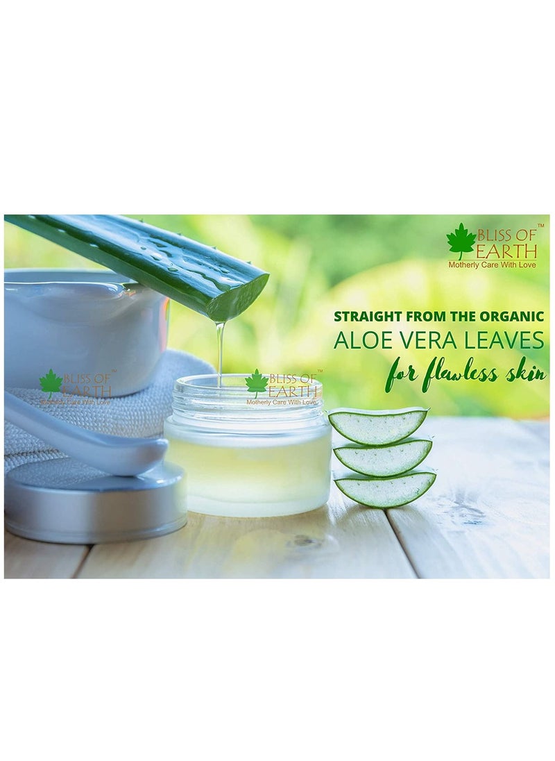 BLISS OF EARTH 99% Pure Crystal Clear Aloe Vera Gel For Face and Hair Acne and Pimples Paraben Free 1kg Pack  - Image 2