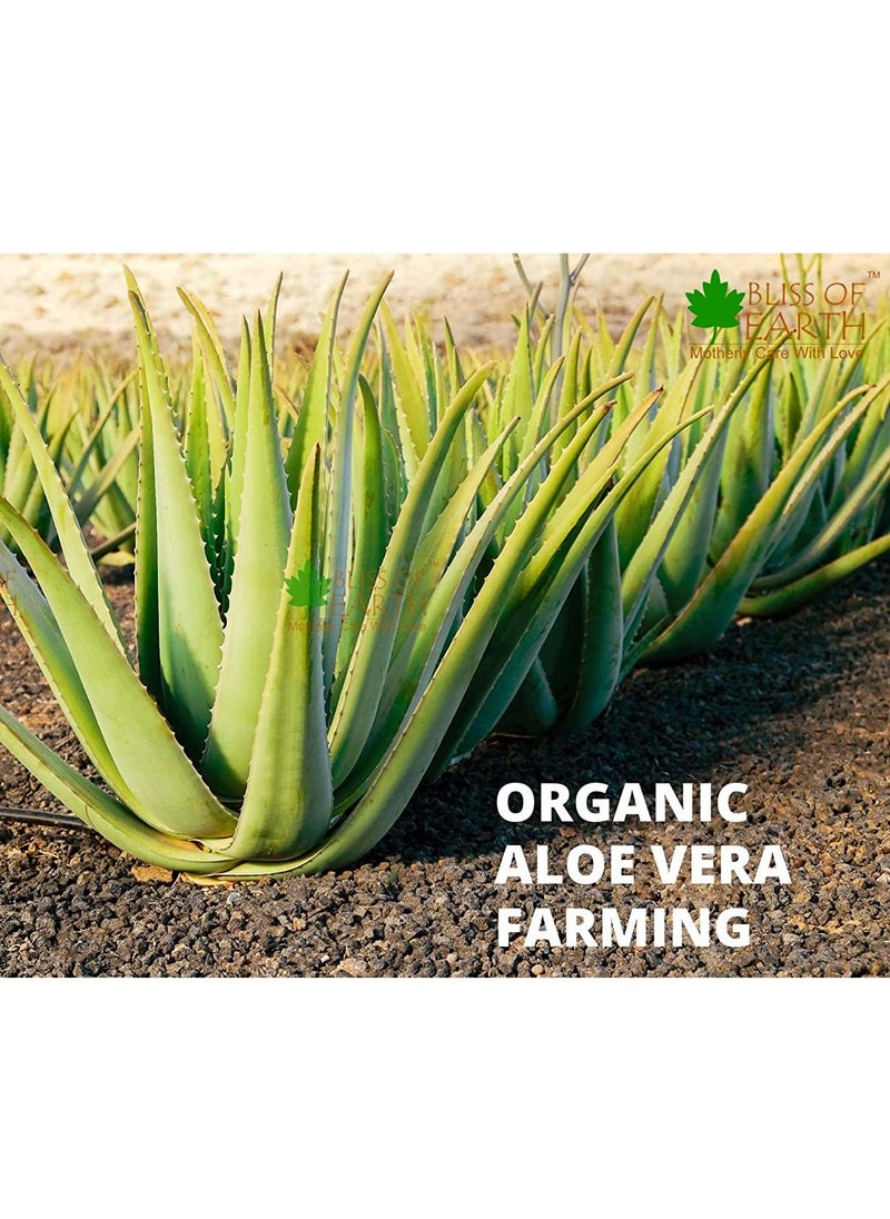 BLISS OF EARTH 99% Pure Crystal Clear Aloe Vera Gel For Face and Hair Acne and Pimples Paraben Free 1kg Pack  - Image 5