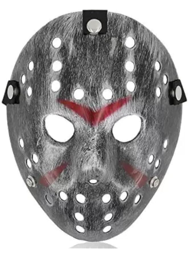 The Bros Killer Halloween Movie Scary Mask, Silver  - Image 1