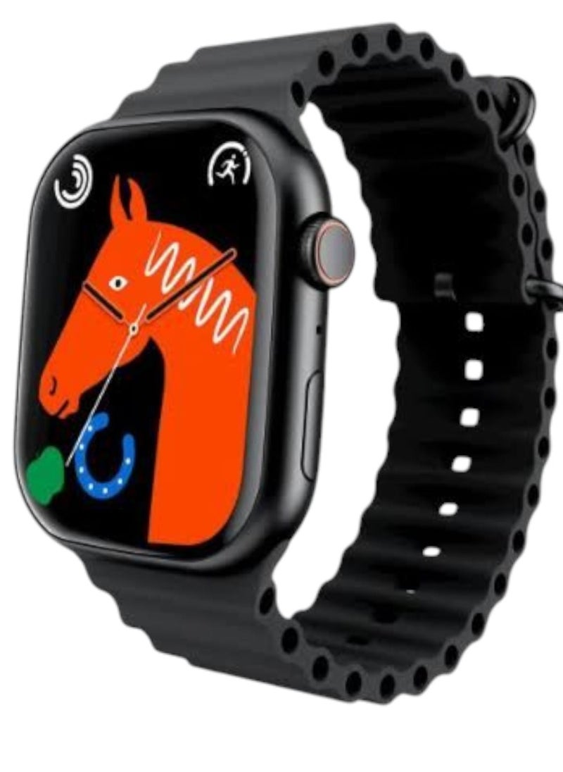 W&O - Smart Watch x9 pro 2 Wireless Charging Touch Screen for IOS Android for Men Women - Black - Image 1