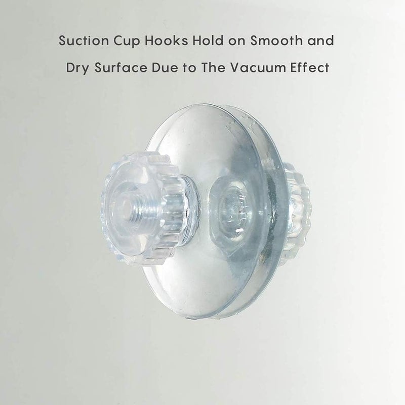 Delfino Clear Suction Cups without Hooks Plastic Sucker Pads without Hooks Plastic Suction Cups for Fairy Lights Strong Adhesive Force Hanging Decoration Suitable for Window Glass Bathroom Kitchen - Image 3