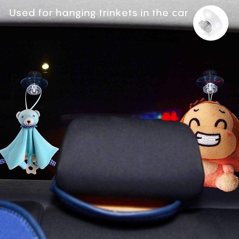 Delfino Clear Suction Cups without Hooks Plastic Sucker Pads without Hooks Plastic Suction Cups for Fairy Lights Strong Adhesive Force Hanging Decoration Suitable for Window Glass Bathroom Kitchen - Image 5