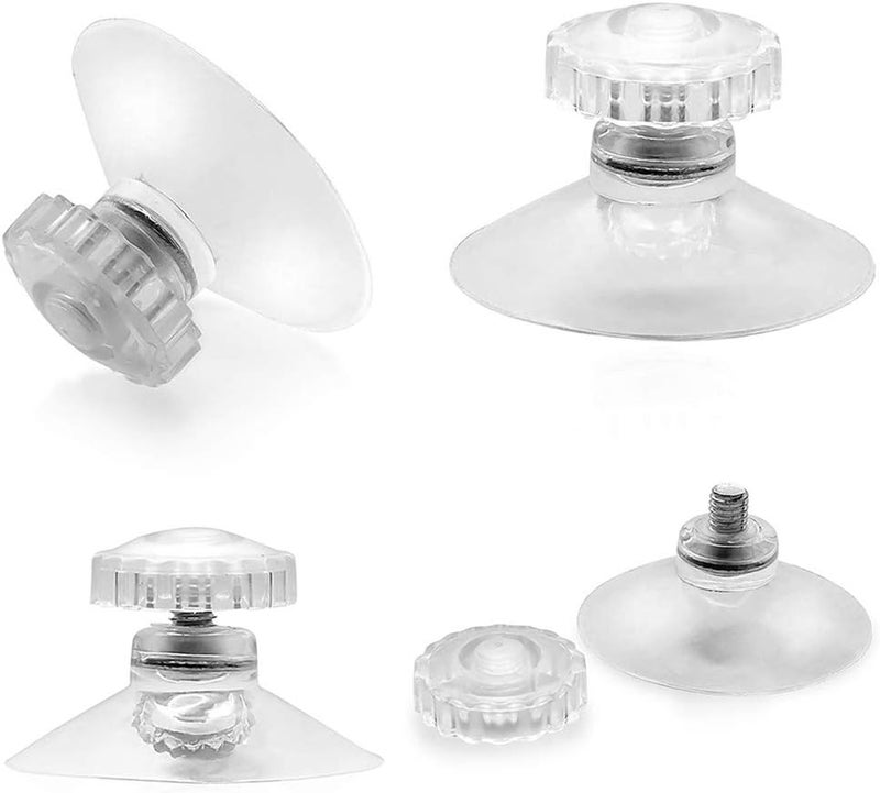 Delfino Clear Suction Cups without Hooks Plastic Sucker Pads without Hooks Plastic Suction Cups for Fairy Lights Strong Adhesive Force Hanging Decoration Suitable for Window Glass Bathroom Kitchen - Image 1