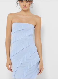 Ginger Ruffle Detail Bardot Maxi Dress  - Image 3