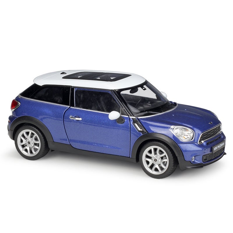 1:24 Scale Alloy Car Model - Blue Durable Multi-Material Construction With Opening Doors Engine Hood for Car Enthusiasts Gift Collection Display - Image 1