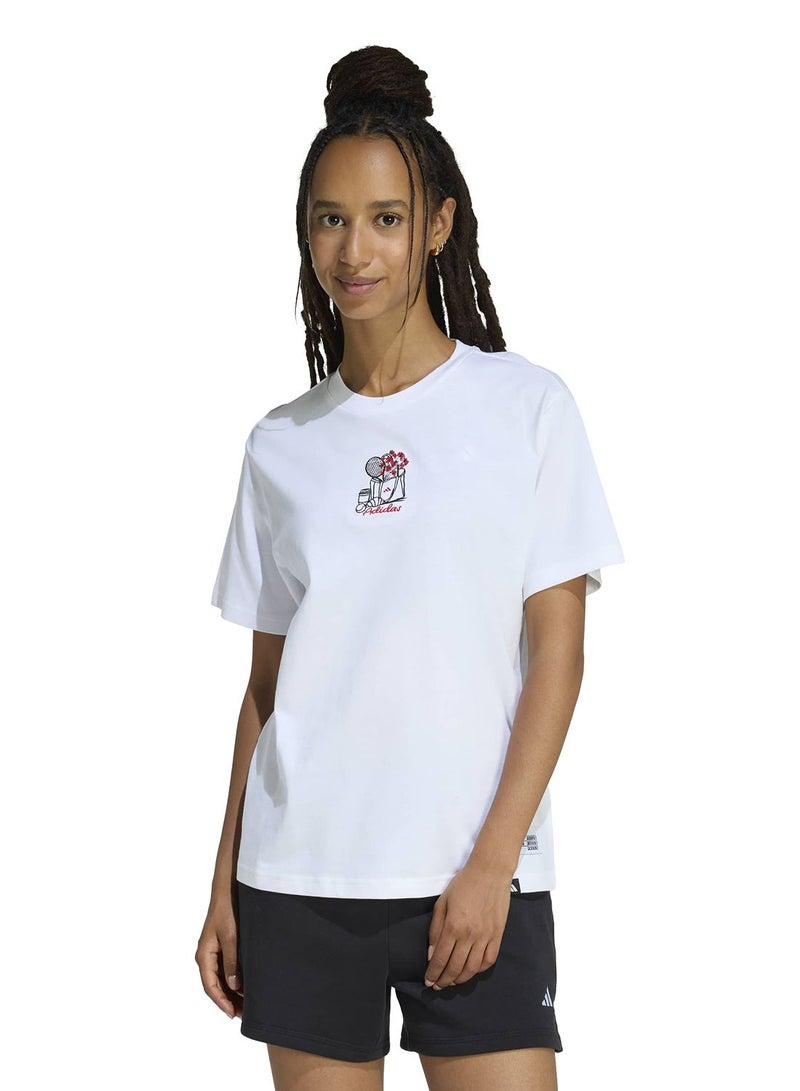 Adidas Mini Embroidery Graphic T-Shirt - Image 1