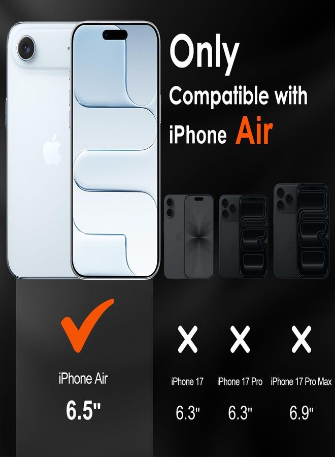 ivoler Clear Case for iPhone Air, with 2 Pieces Tempered Glass, Anti-Yellowing Military Protection Slim Bumper Case Cover for iPhone 17 Air - Transparent - Image 2