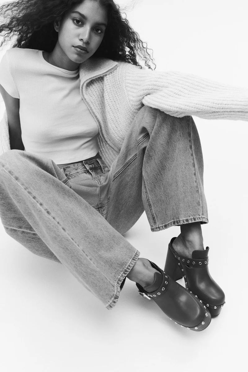 اتش اند ام جينز باريل بخصر عادي