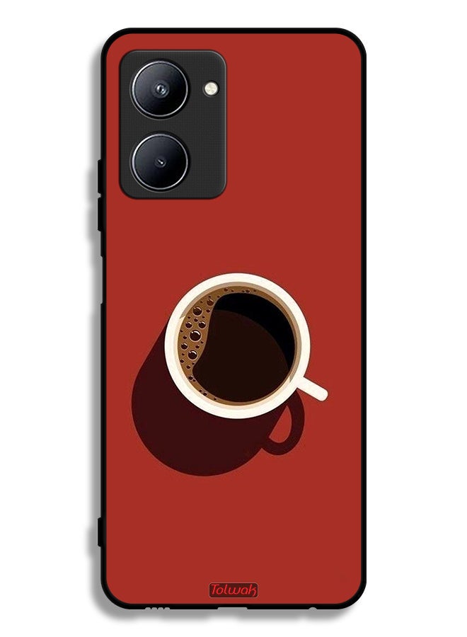 Tolwak Realme C33 Protective Case Cover Coffee Cup Art - Image 2