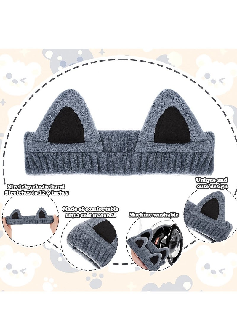 توكة شعر ودان قطة فرو ناعم –أستايل كيوت للبنات-بتروليSoft Fur Cat Ear Hair Clip - Cute Style for Girls - Petrol Color