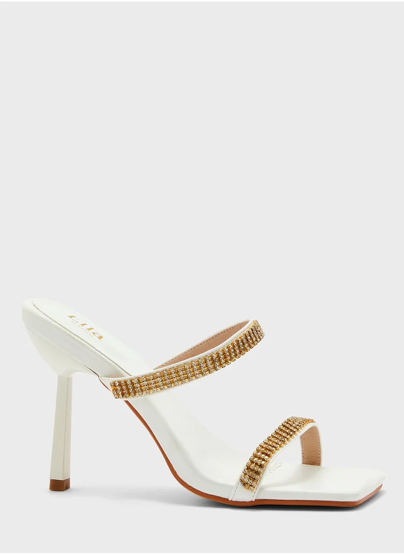 Ella Limited Edition Diamante Strappy Mule