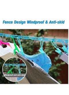 Generic Nylon clothesline set-pack of 3 colorful stripes windproof design for drying laundry indoors and outdoors-from Rana store  - Image 3