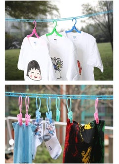 Generic Nylon clothesline set-pack of 3 colorful stripes windproof design for drying laundry indoors and outdoors-from Rana store  - Image 4