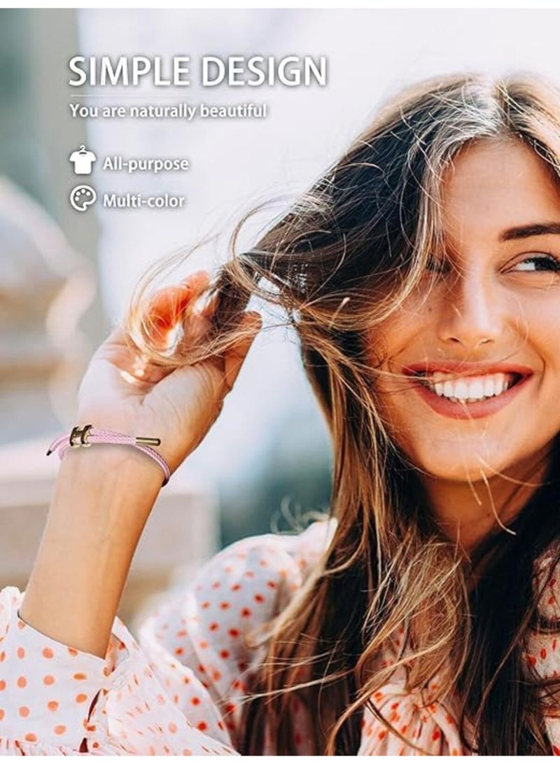 أساور للنساء أنه سوار قابل للتعديل على شكل حرف H مطلي بالذهب عيار 18 قيراطًا بتصميم مشبك من الفولاذ المقاوم للصدأ، حبل سلكي من الفولاذ التيتانيوم أنها هدية مجوهرات للنساء - Image 2