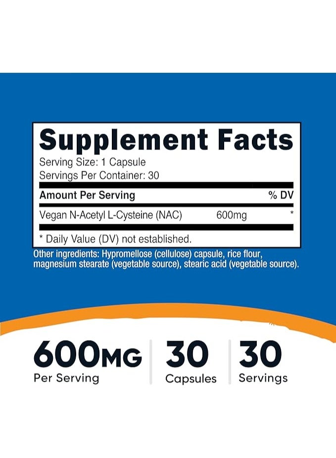 نوتريكوست، إن إيه سي، 600 ملغ، 30 كبسولة - Image 2