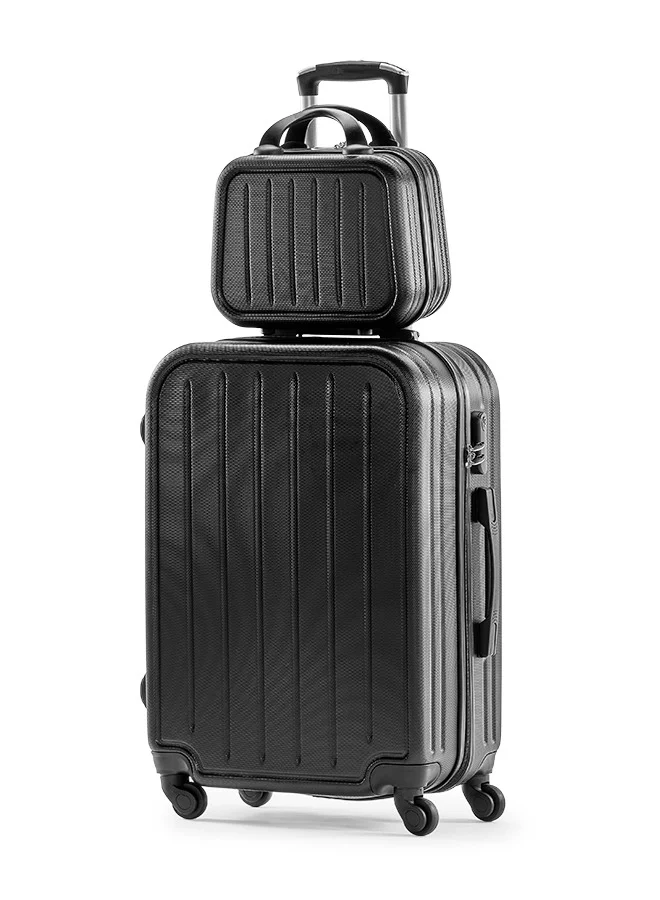LIMRA Hardside 6 Piece Luggage Trolley Set Black