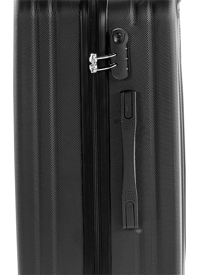 ليمرا طقم شنط سفر مكون من 6 حقائب أمتعة بعجلات و بتصميم صلب أسود - Image 4