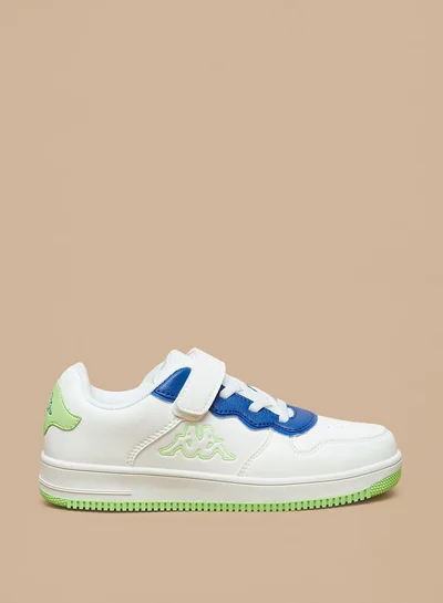 Kappa Boys' Textured Sneakers with Hook and Loop Closure