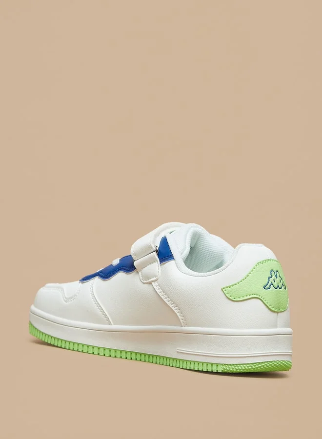 Kappa Boys' Textured Sneakers with Hook and Loop Closure