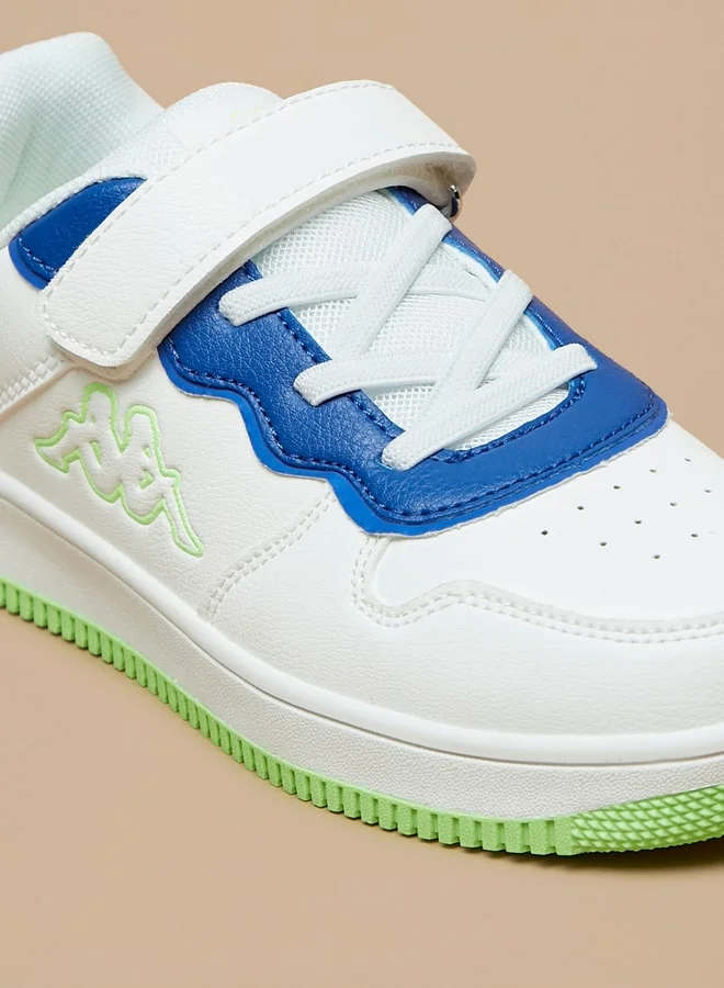 Kappa Boys' Textured Sneakers with Hook and Loop Closure