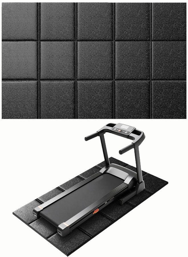 THAILE Treadmill Mat 79" x 39", for Under Treadmill, Walking Pad & Exercise Bike on Carpet & Hardwood Floors, Non-Slip Stripe Design, Waterproof Floor Protector, Noise & Shock Absorbing - Image 1