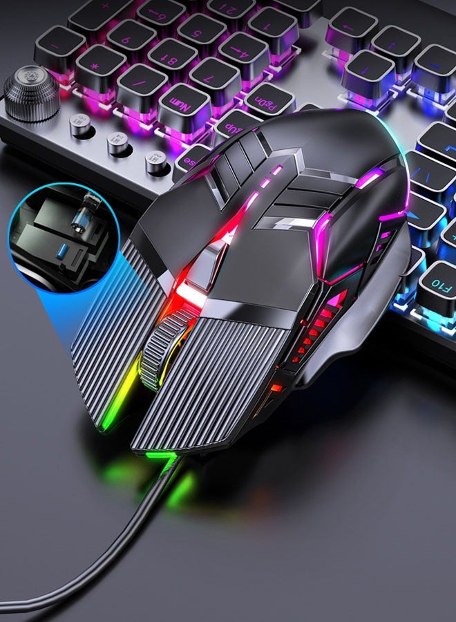 Black Dired Gaming Mouse is Fast and Responsive Emits 7 Colors of Light - Image 2